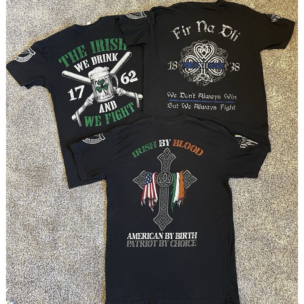 American Apparel Men's Irish American T-shirts Size Large Lot of 3